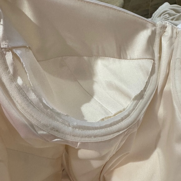 MESHKI Leila Satin Corset Maxi Dress XXL sexy wedding Bridal off White SEE - Picture 11 of 12